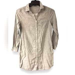 Muji‎ Gray Organic Cotton Tunic Dress with Pockets Size Small EUC